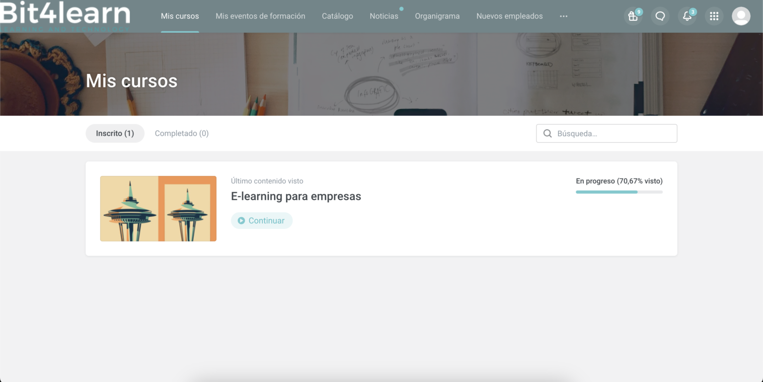 como se ve un curso en iSpring Learn